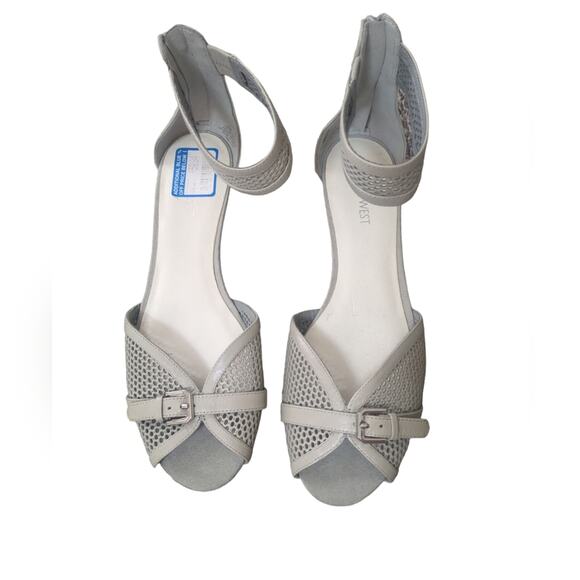Nine West gray leather shoes size 10 - Picture 1 of 4
